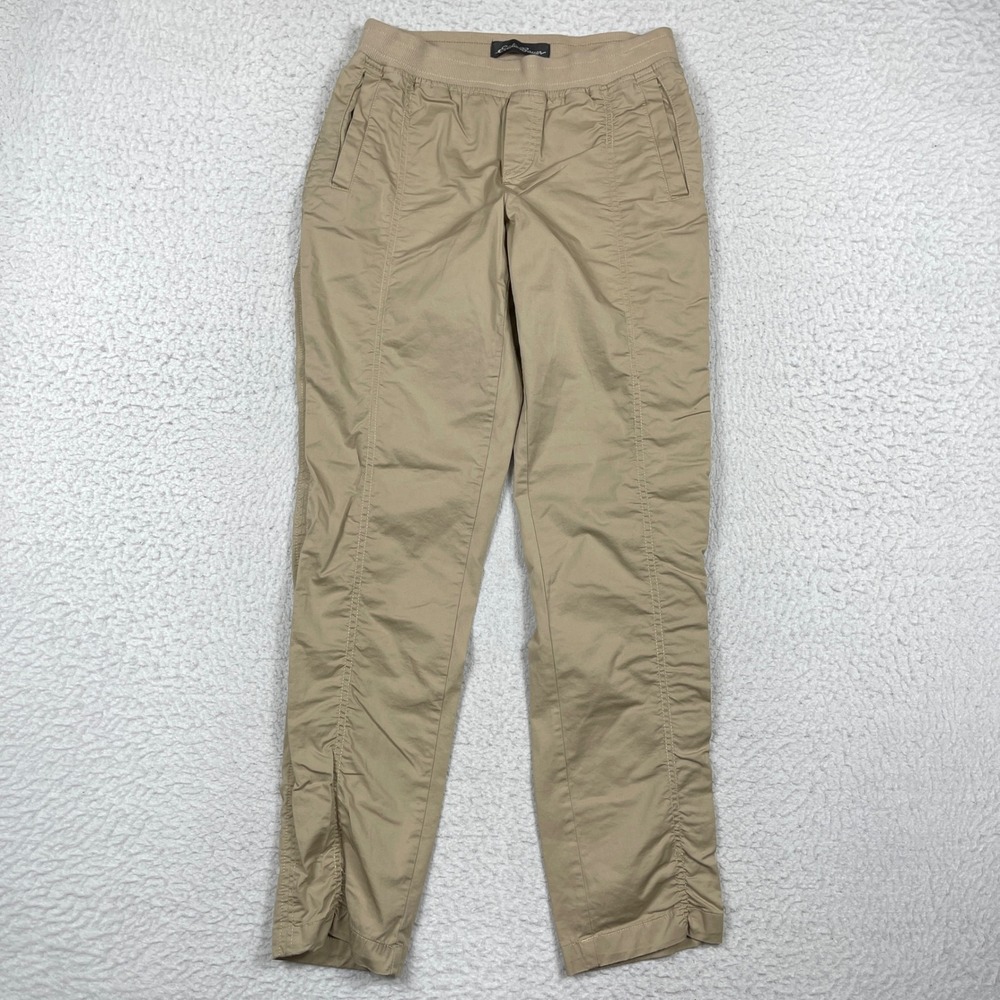 Eddie Bauer Pants Womens 4 Tan Horizon Ruched Side Gorpcore Hiking Utility